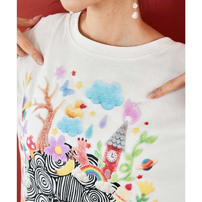 スカラー ScoLar グミスカラーちゃん 発泡プリントTシャツ （オフホワイト）｜詳細画像