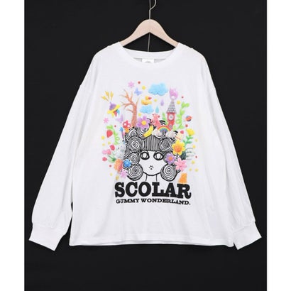 スカラー ScoLar グミスカラーちゃん 発泡プリントTシャツ （オフホワイト）｜詳細画像