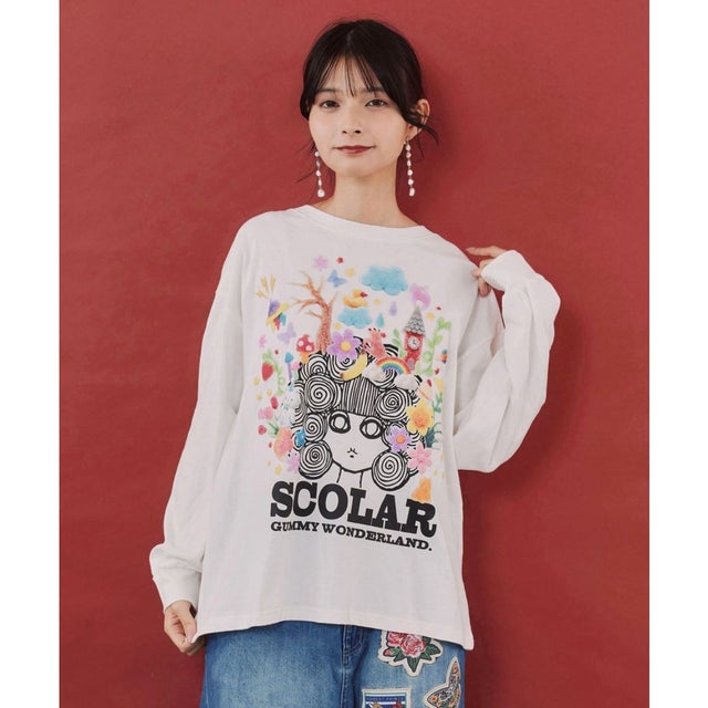 グミスカラーちゃん 発泡プリントTシャツ （オフホワイト）