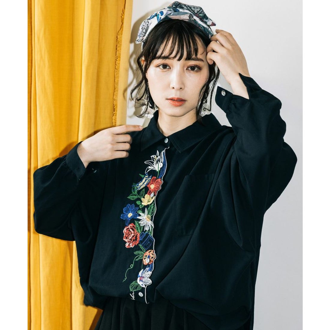 Style Ravie プリーツ 刺繍 デザインブラウス M103 【公式通販】