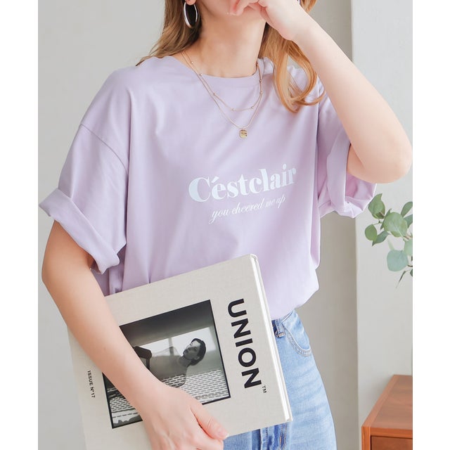 
                    C’ESTCLAIRロゴTシャツ （lavender）