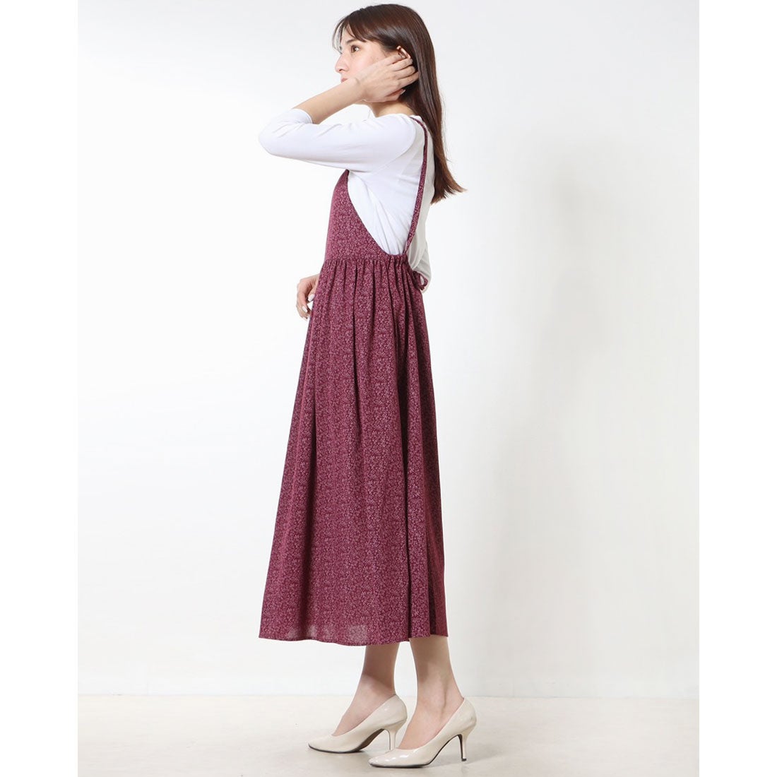 【美品】Samansa Mos2 ドット柄 キャミワンピース サマンサモスモス サマンサ モスモス Samansa Mos2 花柄キャミワンピース -アウトレット