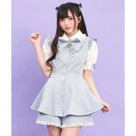 シークレットハニー Secret Honey レース袖ラッフル半袖セットアップ