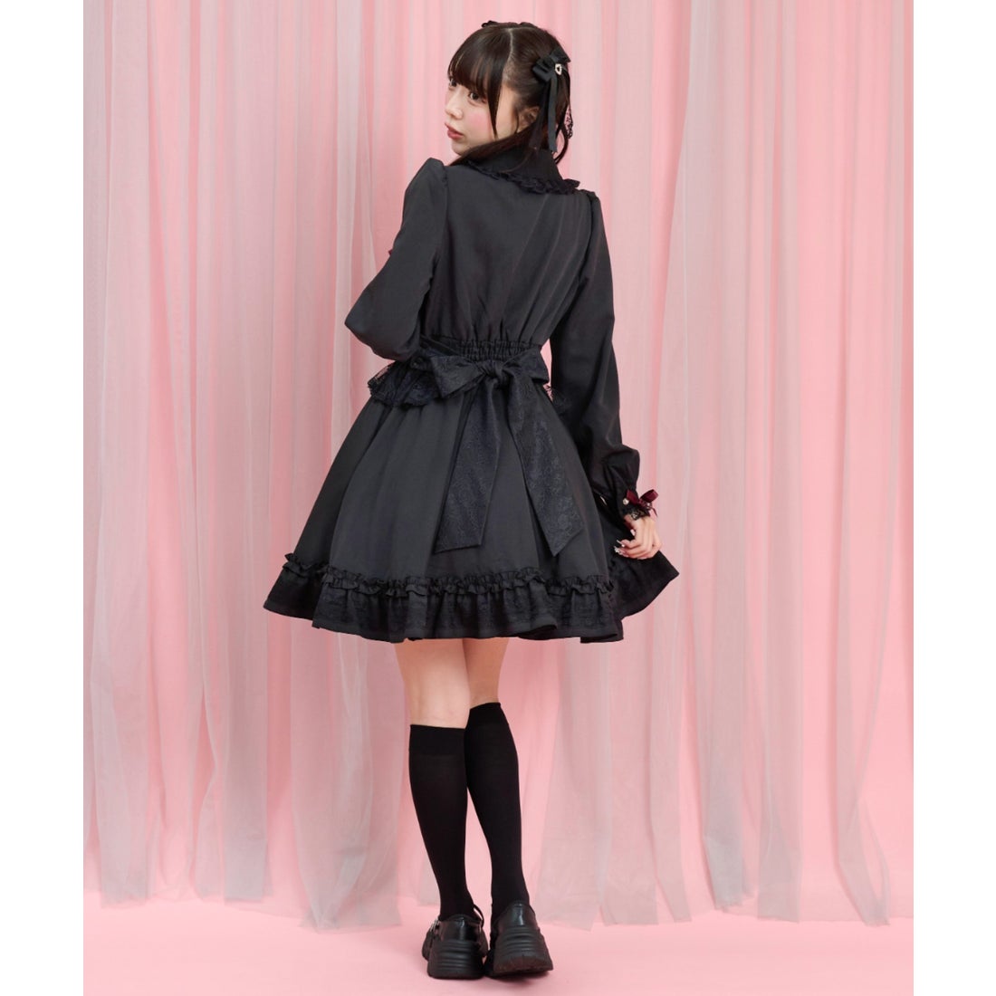 シークレットハニー Secret Honey 長袖コルセット風切替ワンピース