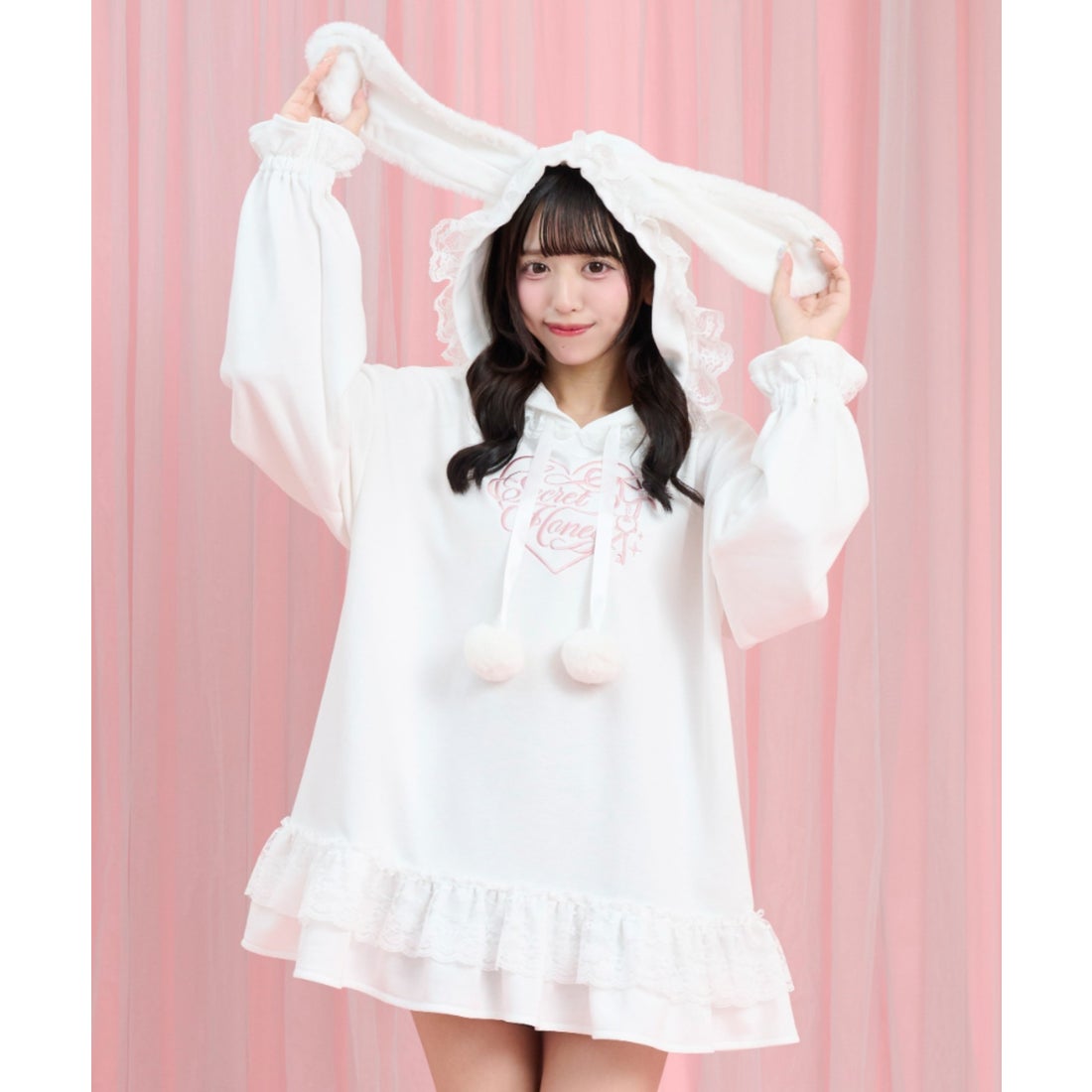 シークレットハニー Secret Honey うさみみパーカーワンピース