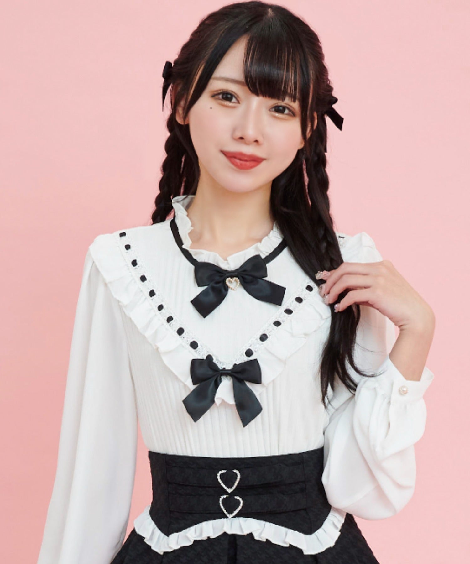 シークレットハニー Secret Honey Vヨークフリルテレコトップス 