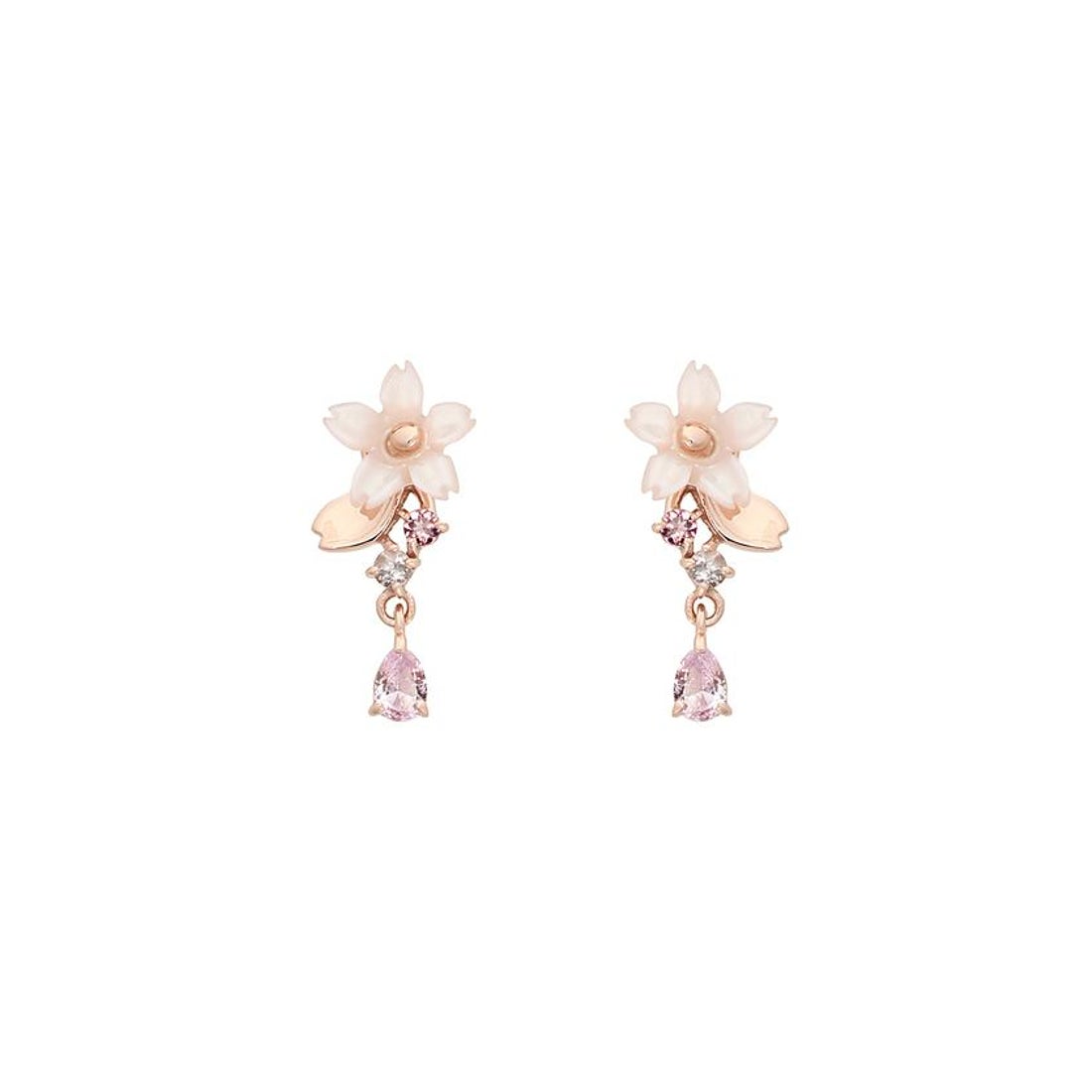 サマンサティアラ Samantha Tiara SAKURA ドロップストーンピアス 