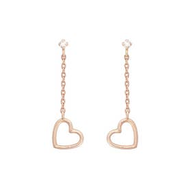 サマンサティアラ Samantha Tiara K10PG チェーンハートピアス≪4月 