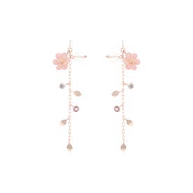 サマンサティアラ Samantha Tiara ピンクフラワーピアス (K10 PG