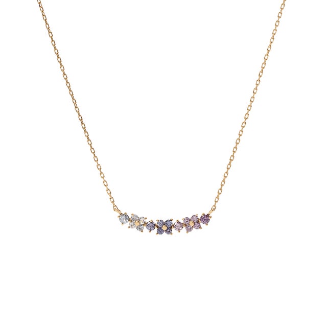 フラワーモチーフバンド ネックレス (SILVER YGメッキ)