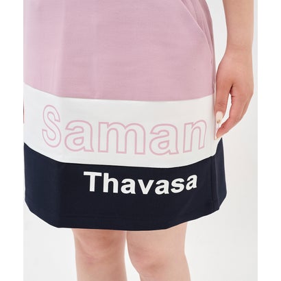 サマンサタバサアンダー２５ ナンバー７ Samantha Thavasa UNDER25&NO.7 トリコロールロゴスカート (ピンク)｜詳細画像