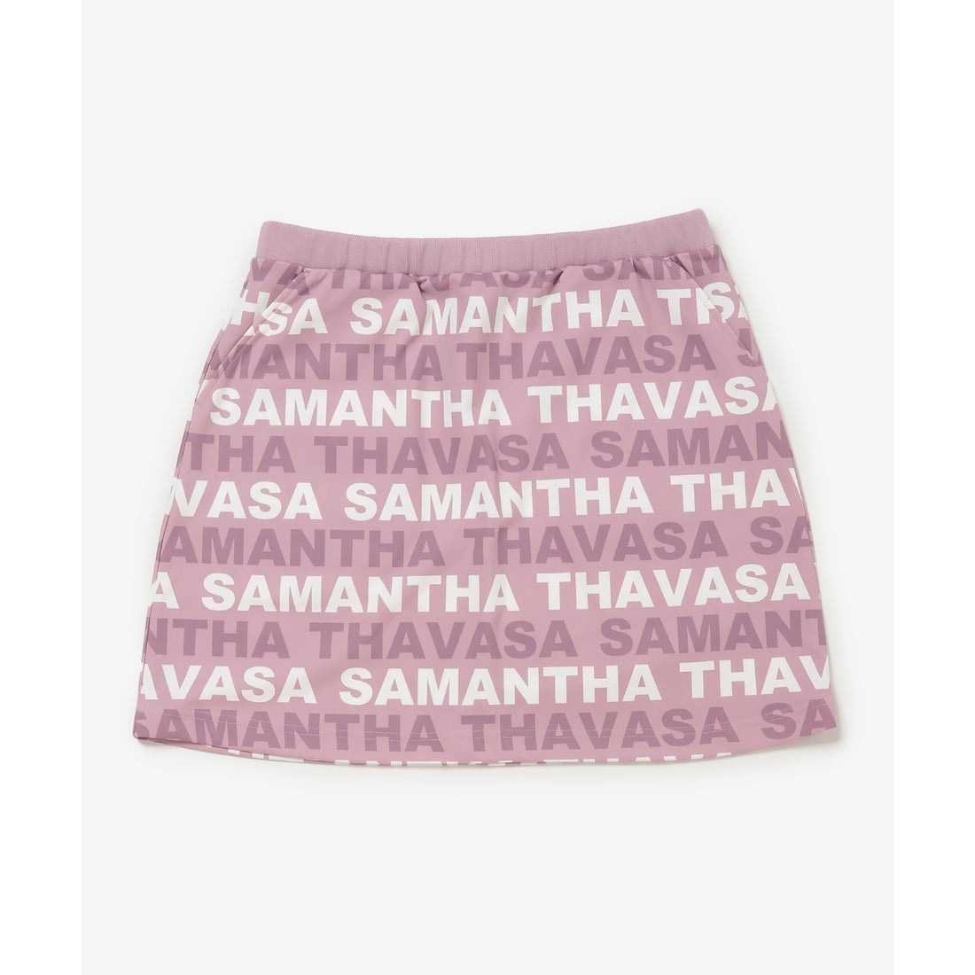 サマンサタバサアンダー25 ナンバー7 Samantha Thavasa UNDER25&NO.7 ボーダーロゴスカート (ピンク)