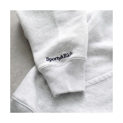 SPORTY＆RICH パーカー LA Serif Zip Hoodie ST094714669 （GY03/Heather-Gray/グレー）｜詳細画像