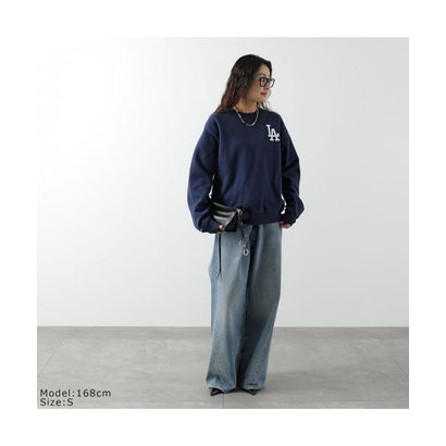 スポーティアンドリッチ Sporty&Rich SPORTY＆RICH トレーナー LA Serif Crewneck ST098714669 （BL106/Dark-Navy/ネイビー）｜詳細画像