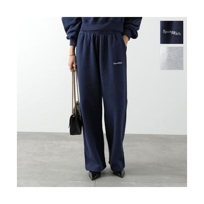 スポーティアンドリッチ Sporty&Rich SPORTY＆RICH パンツ Blakely Serif Logo Wide PA08884300 （BL106/Dark-Navy/ネイビー）｜詳細画像