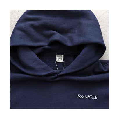SPORTY＆RICH パーカー Elaine Serif Logo Hoodie ST11084300 （BL106/DarkNavy/ネイビー）｜詳細画像