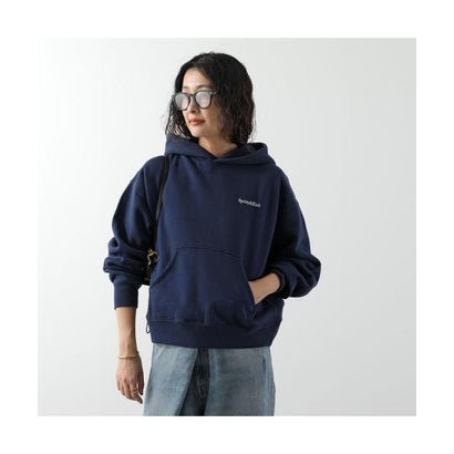 SPORTY＆RICH パーカー Elaine Serif Logo Hoodie ST11084300 （BL106/DarkNavy/ネイビー）｜詳細画像