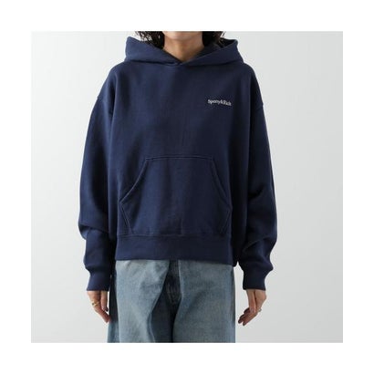 SPORTY＆RICH パーカー Elaine Serif Logo Hoodie ST11084300 （BL106/DarkNavy/ネイビー）｜詳細画像
