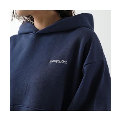 SPORTY＆RICH パーカー Elaine Serif Logo Hoodie ST11084300 （BL106/DarkNavy/ネイビー）｜詳細画像