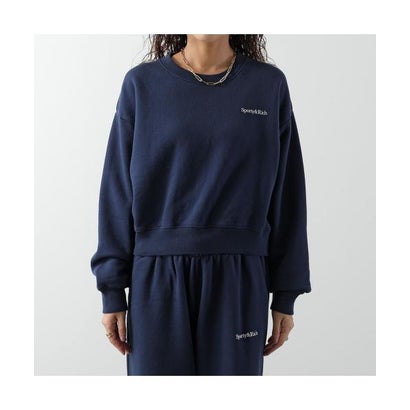 スポーティアンドリッチ Sporty&Rich SPORTY＆RICH トレーナー Serif Logo Embroidered ST10584300 （BL106/Dark-Navy/ネイビー）｜詳細画像