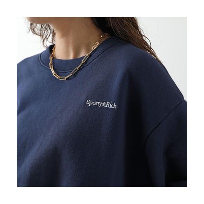 スポーティアンドリッチ Sporty&Rich SPORTY＆RICH トレーナー Serif Logo Embroidered ST10584300 （BL106/Dark-Navy/ネイビー）｜詳細画像
