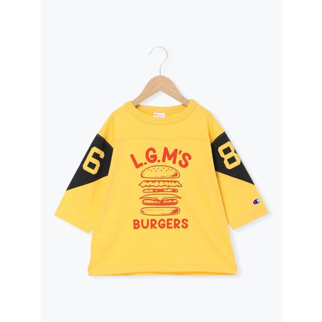 【Champion別注】7分袖フットボールTシャツ （イエロー）