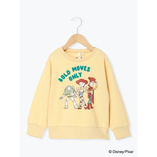 【Disney】トイ・ストーリー/ロゴ刺繍トレーナー （イエロー）