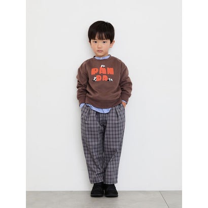 パンダ刺繍ロゴトレーナー （サックスブルー）｜詳細画像