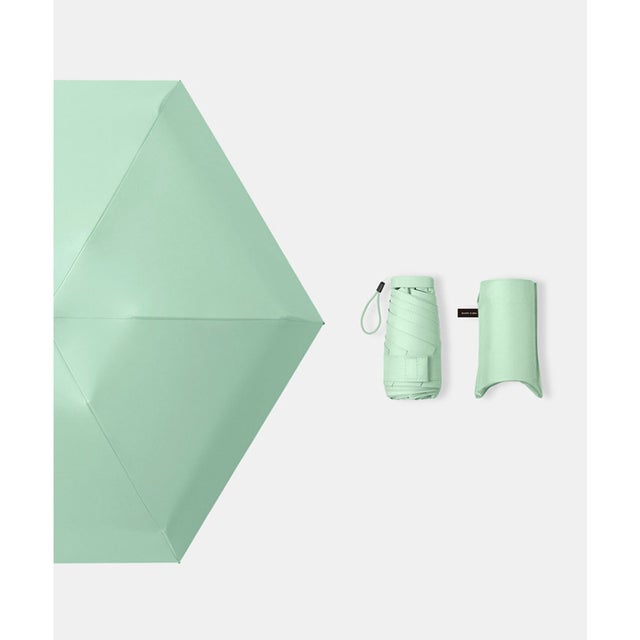 折りたたみ日傘 晴雨兼用 完全遮光 UVカット コンパクト 韓国ファッション SEU （グリーン）
