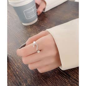 ハテナマークファッションリング 指輪 ユニーク アクセサリー 韓国ファッション （シルバー）