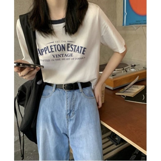 カジュアルロゴリンガーTシャツ （ホワイト）