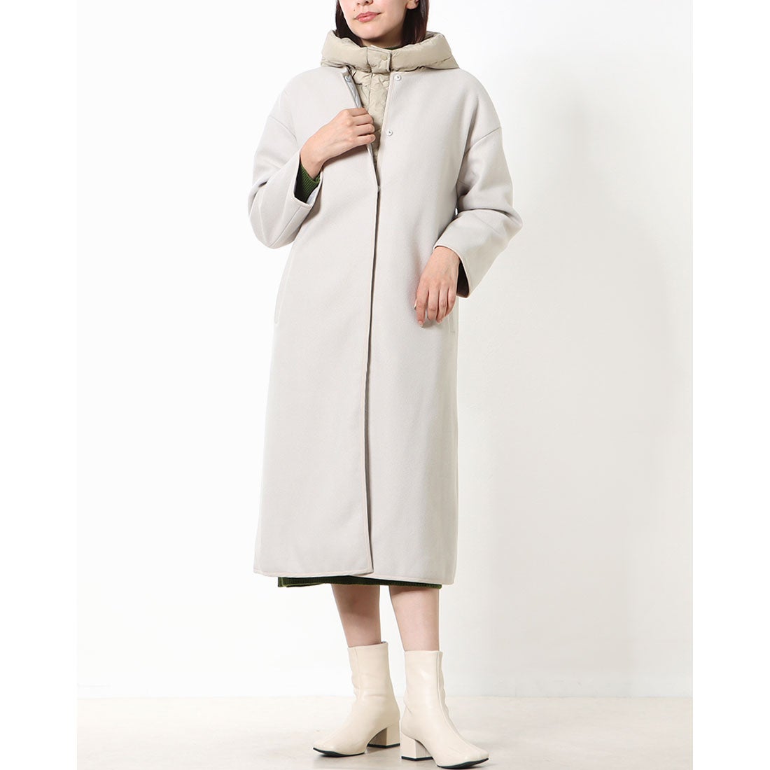 センソユニコ Sensounico 2WAY中綿コート （ベージュ） -ファッション 