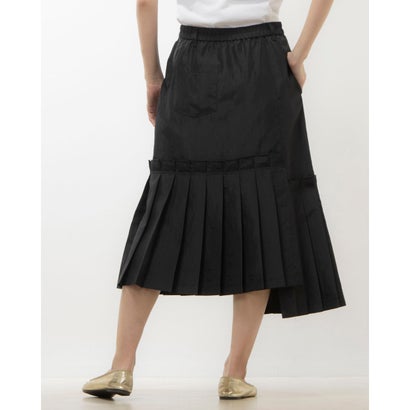 センソユニコ Sensounico and hue step裾プリーツスカート （ブラック）｜詳細画像