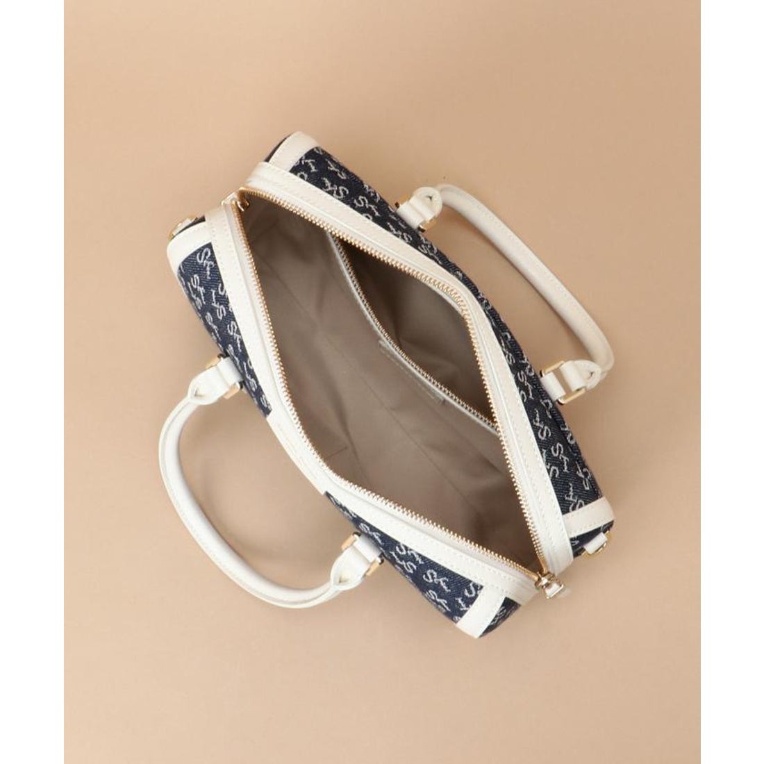 サマンサタバサ Samantha Thavasa Denim ST Jacquard ボストンバッグ 
