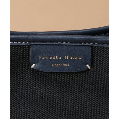 サマンサタバサ Samantha Thavasa キャンバスデザイン 合皮トートバッグ 大サイズ (オフホワイト)｜詳細画像