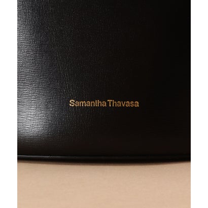 サマンサタバサ Samantha Thavasa [日韓共同企画]シンプルスプリットレザーバケットバッグ (ブラック)｜詳細画像