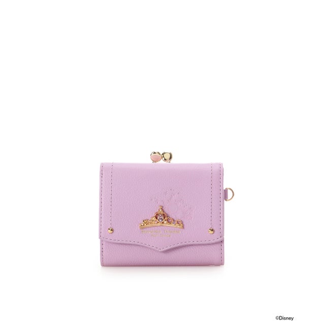 「ディズニープリンセスコレクション」折財布 (ラベンダー)