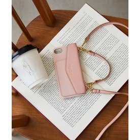 フラップバイカラー iPhoneケース 7-8SE (ピンク)
