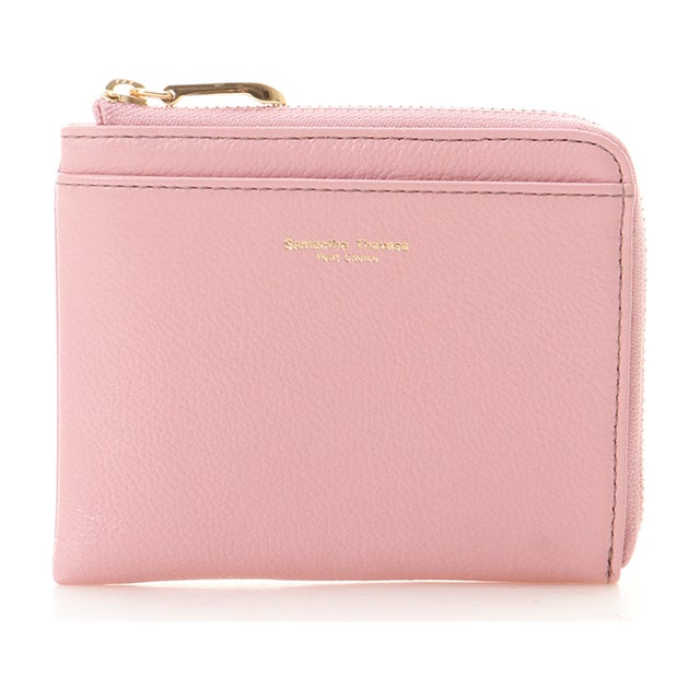 
                    シンプルポイントカラー 折財布 (ピンク)
