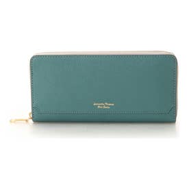 インサイドバイカラー ラウンド長財布 (グリーン)