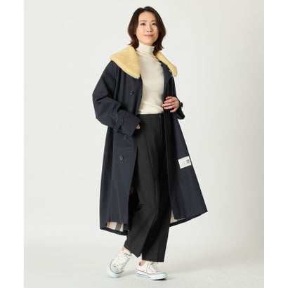 サンヨーコート SANYOCOAT ＜Maison MIHARA YASUHIRO×SANYOCOAT＞ベルテッドバルマカーンコート （ネイビー）｜詳細画像