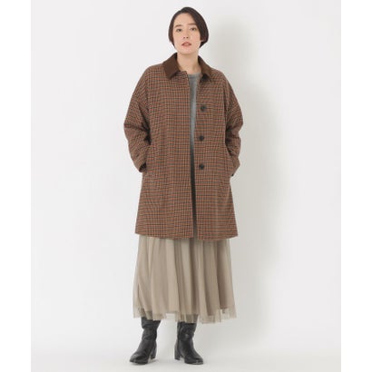 サンヨーコート SANYOCOAT ＜Rain Wool＞バイカラーバルマカーンコート （ブラウン）｜詳細画像