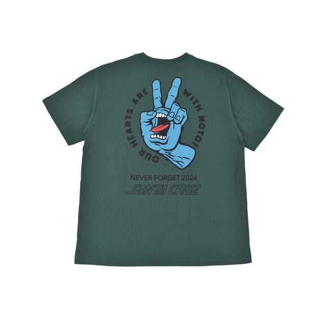 半袖 Tシャツ メンズ バックプリント PEACE FOR （GREEN）