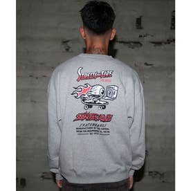 SANTACRUZ トレーナー スウェット メンズ クルーネック SKATING （GY）