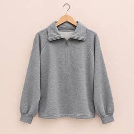 【sabstreet bis】【web限定】 ハーフジッププルオーバー （杢グレー）