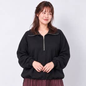 【sabstreet bis】【web限定】 ハーフジッププルオーバー （ブラック）