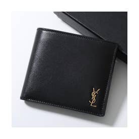 【当日発送】【本日割】SAINT LAURENT 二つ折り財布 ブラック 本革 サンローラン SAINT LAURENT SAINT LAURENT 二つ折り財布 607727 02G0W