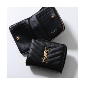 saint laurent 二つ折り財布　ブラック　カサンドラ　リヴゴーシュ サンローラン SAINT LAURENT SAINT LAURENT 二つ折り財布 668288 BOW01