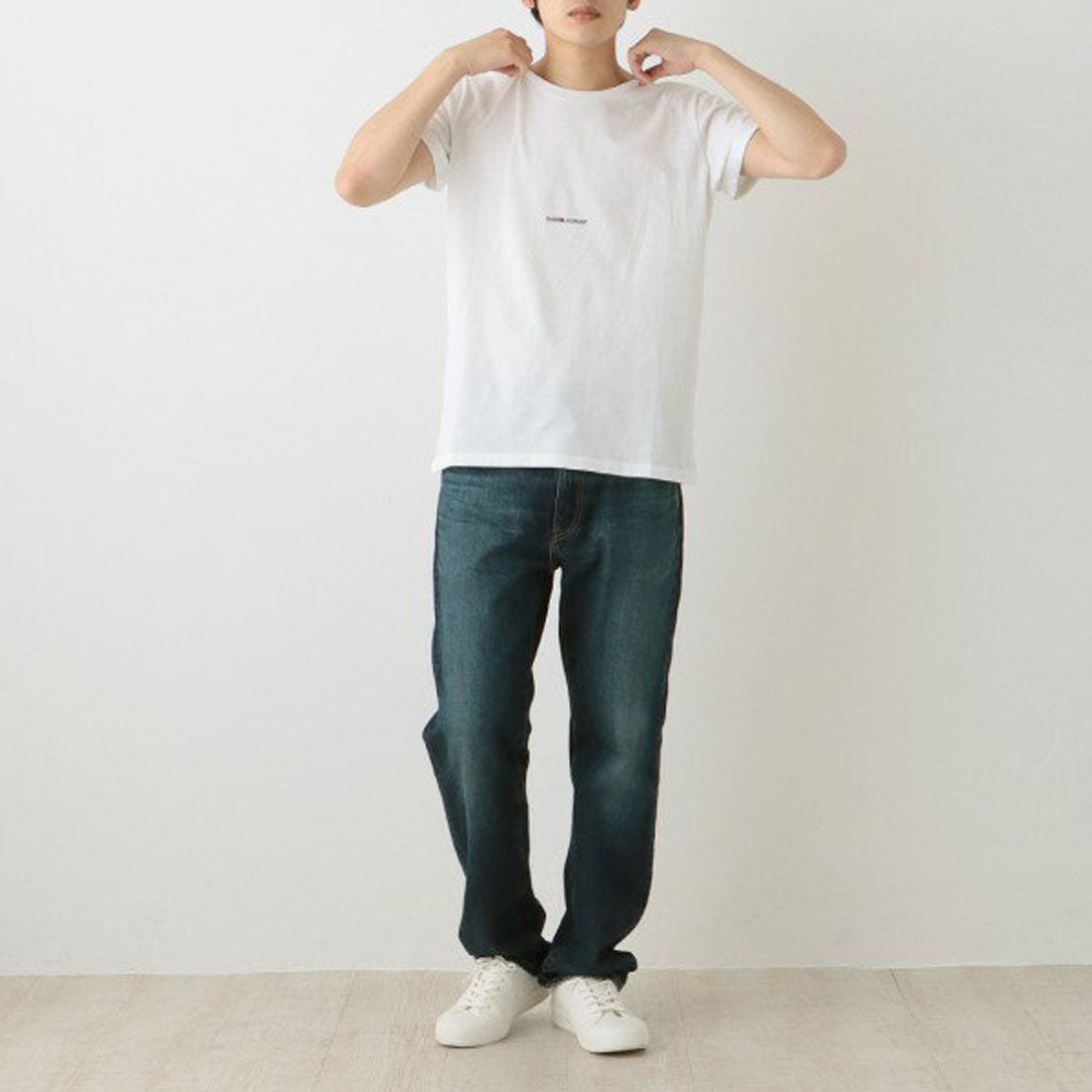 サンローラン SAINT LAURENT Tシャツ トップス ロゴ ホワイト メンズ ...
