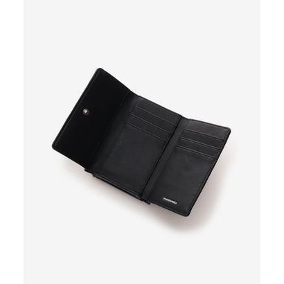 サマンサベガ SAMANTHAVEGA クロコ型スクエアストーンがま口財布 (ブラック)｜詳細画像